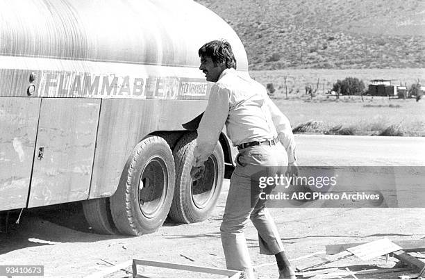 Walt Disney Television via Getty Images MOVIES - "Duel" - 11/13/71, Dennis Weaver starred as David Mann, a business commuter pursued and terrorized...