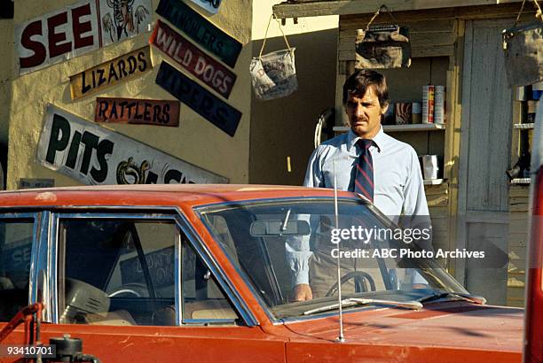 Walt Disney Television via Getty Images MOVIES - "Duel" - 11/13/71, Dennis Weaver starred as David Mann, a business commuter pursued and terrorized...