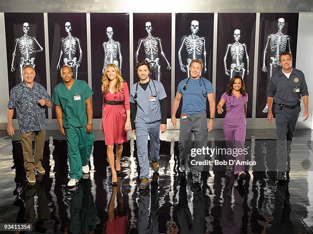 Walt Disney Television via Getty Images Television Network's "Scrubs" stars Zach Braff as John "J.D." Dorian, Donald Faison as Chris Turk, Sarah...