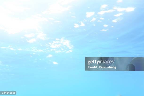 abstract background of  sea water,sunshine - 海中　光 ストックフォトと画像