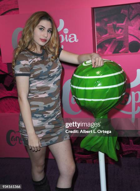 Actress Starr Hague participates in Talent Day At Candytopia held at Santa Monica Place on March 18, 2018 in Santa Monica, California.