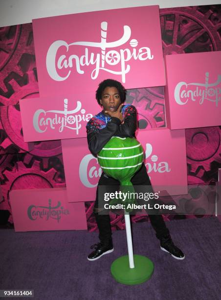 Actor Jaheem Toombs participates in Talent Day At Candytopia held at Santa Monica Place on March 18, 2018 in Santa Monica, California.