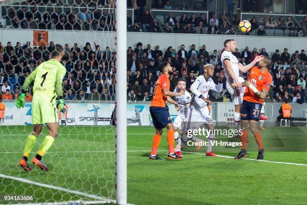 Goalkeeper Volkan Babacan of Istanbul Medipol Basaksehir FK, Gael Dimitri Clichy of Istanbul Medipol Basaksehir FK, Ricardo Andrade Quaresma Bernardo...