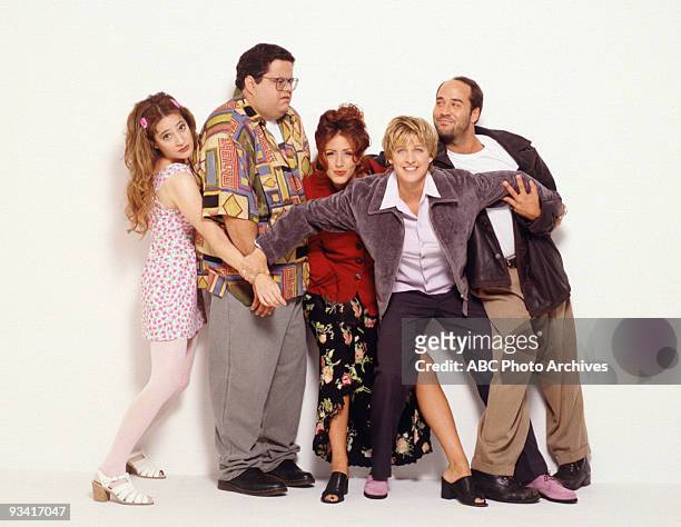 Gallery - Season Three - 9/13/95, Pictured, from left: Clea Lewis , David Anthony Higgins , Joely Fisher , Ellen DeGeneres , Jeremy Piven ,