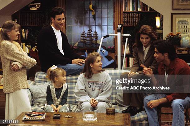 Love on the Rocks" - Season Seven - 3/1/94, Stephanie , Danny , Michelle , D.J. , Rebecca and Jesse planned an attack on Joey after he played pranks...