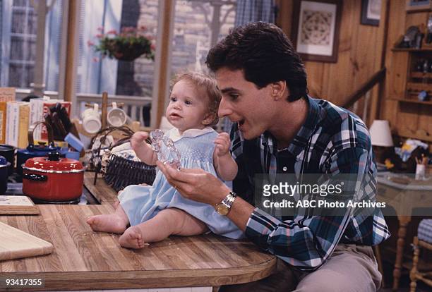 Our Very First Show" - Pilot - Season One - 9/22/87, Bob Saget played widower Danny Tanner, the father of three girls, Michelle , Stephanie, and...