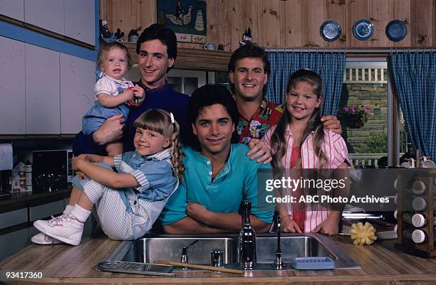 Our Very First Show" - Pilot - Season One - Gallery - 9/22/87, Bob Saget played widower Danny Tanner, the father of three girls, from left: Michelle...