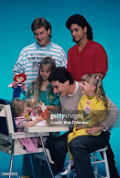 Our Very First Show" - Pilot - Season One - Cast Gallery - 9/22/87, Bob Saget played widower Danny Tanner, the father of three girls, from left:...