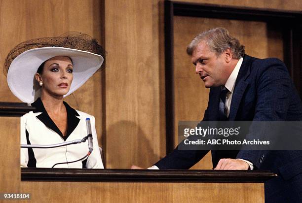 The Testimony" - Season One - 4/20/81, Andrew and Blake watched View of actors Joan Collins and Brian Dennehy in a scene from the television show...