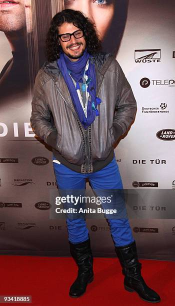 Actor Manuel Cortez arrives at the Germany film premiere of 'Die Tuer' at Kulturbrauerei on November 25, 2009 in Berlin, Germany.