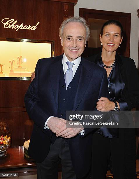 Opera Singer Jose Carreras and wife Jutta Jager attend Chopard Flagship Boutique Launch in Hotel La Mamounia at Hotel La Mamounia on November 25,...