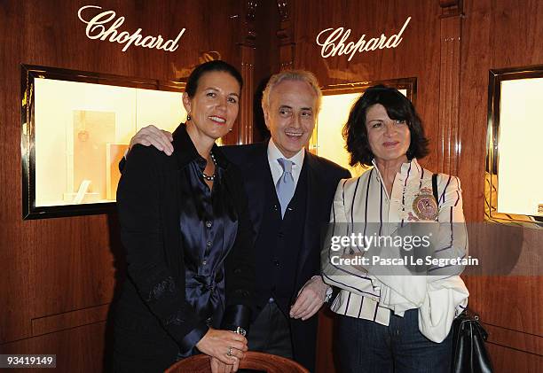 Opera Singer Jose Carreras, his wife Jutta Jager and guest attend Chopard Flagship Boutique Launch in Hotel La Mamounia at Hotel La Mamounia on...