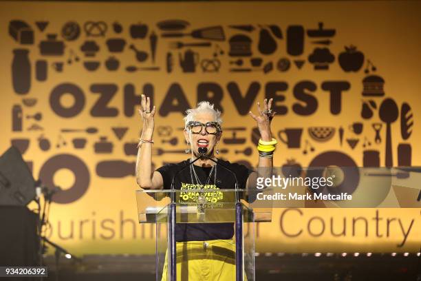 Ronni Kahn CEO and founder of OzHarvest speaks on stage during the Oz Harvest CEO Cookoff on March 19, 2018 in Sydney, Australia.