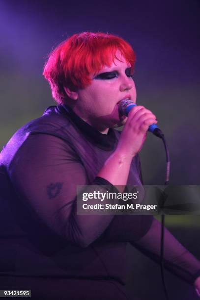 Beth Ditto perform on stage at Tonhalle on November 25, 2009 in Munich, Germany.