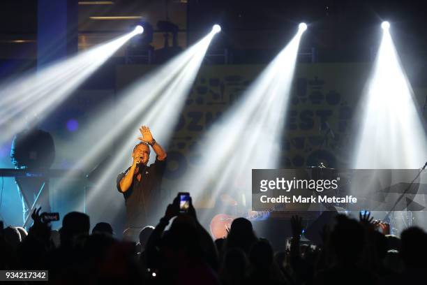 Jon Stevens performs during the Oz Harvest CEO Cookoff on March 19, 2018 in Sydney, Australia.