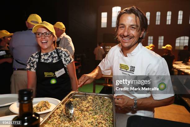 Chef Giovanni Pilu poses during the Oz Harvest CEO Cookoff on March 19, 2018 in Sydney, Australia.