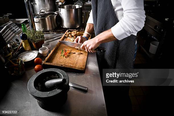 cutting food - tafelmes stockfoto's en -beelden