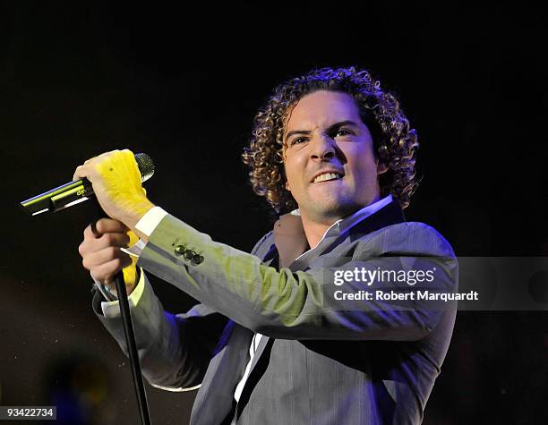 David Bisbal performs at the Palau de la Musica on November 25, 2009 in Barcelona, Spain.