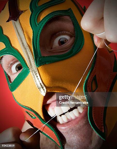 dental hygiene - gimp mask stock pictures, royalty-free photos & images