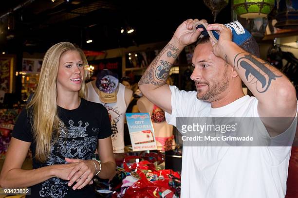 Kevin Federline, ex-husband of Britney Spears, with girlfriend Victoria Prince makes an instore appearance at Ed Hardy Edward Street on November 26,...
