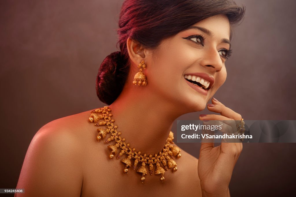 Indian Beauty portrait with jewelry