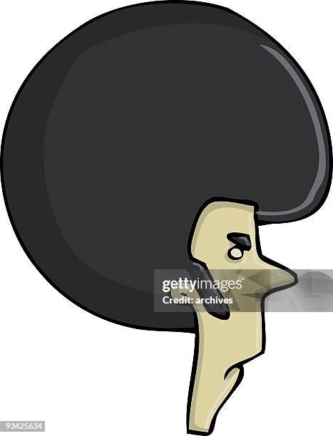 afro profile - rapper cartoon stock illustrations