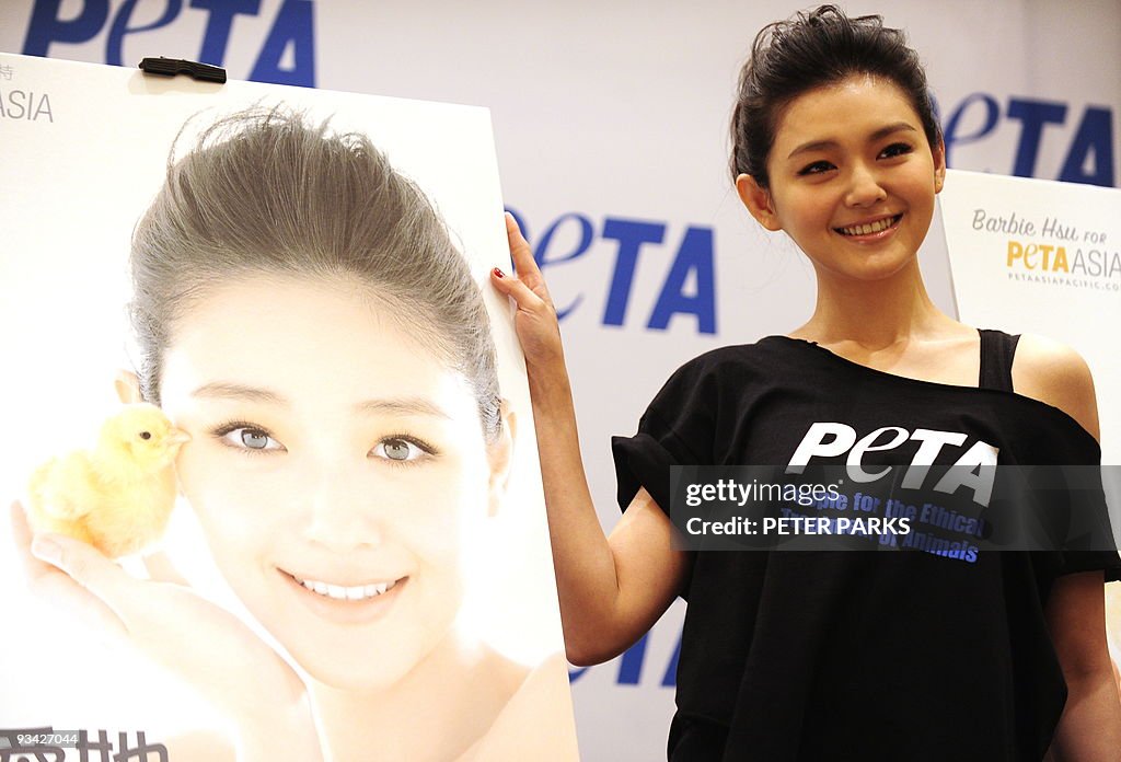 Vegetarian Chinese actress Barbie Hsu, u