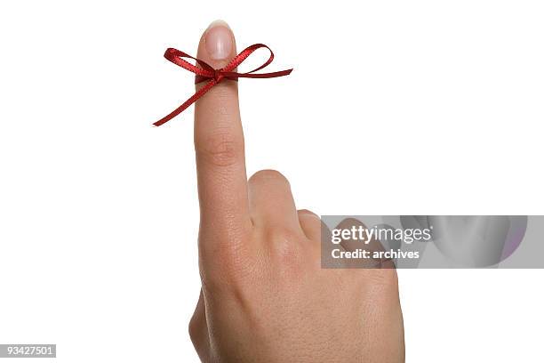 indexfinger reminder - string finger stock pictures, royalty-free photos & images
