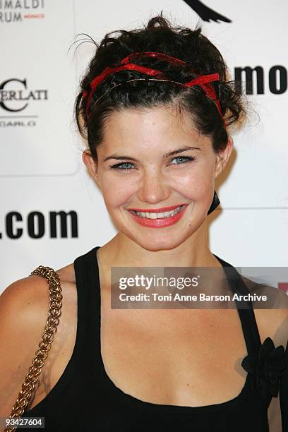 Delphine Chaneac attends the premiere of 'Le Bonheur de Pierre' at the Monte Carlo Comedy Film Festival in the Grimaldi Forum on November 25, 2009 in...