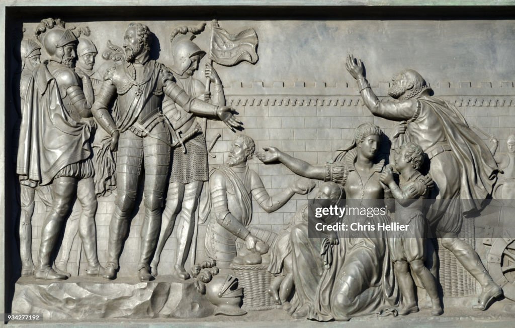 Bas-Reliefs at Base of Equestrian Statue of King Henry IV of France, Pont Neuf, Paris