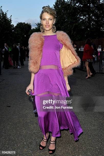 Sara Brajovic attends the annual summer party at The Serpentine Gallery on July 9, 2009 in London, England.