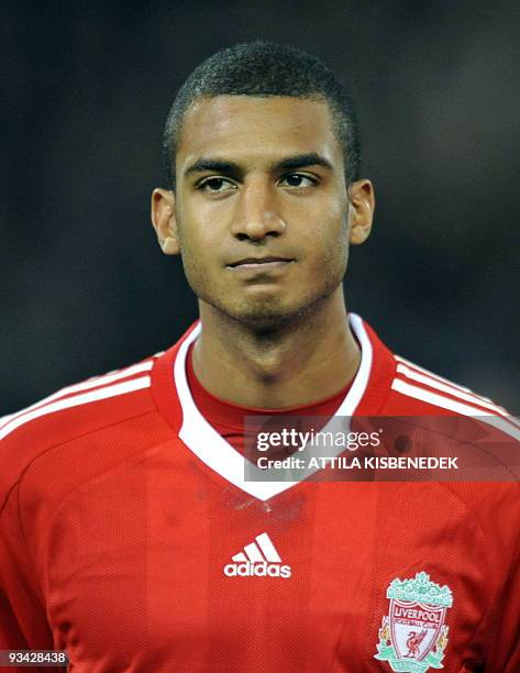 Liverpool's David Ngog is seen at the Puskas stadium of Budapest on November 24, 2009 prior to the UEFA Champions League football match against...