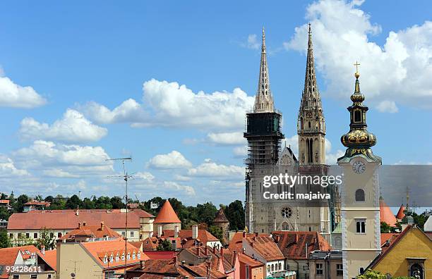 kathedrale von zagreb - majaiva stock-fotos und bilder