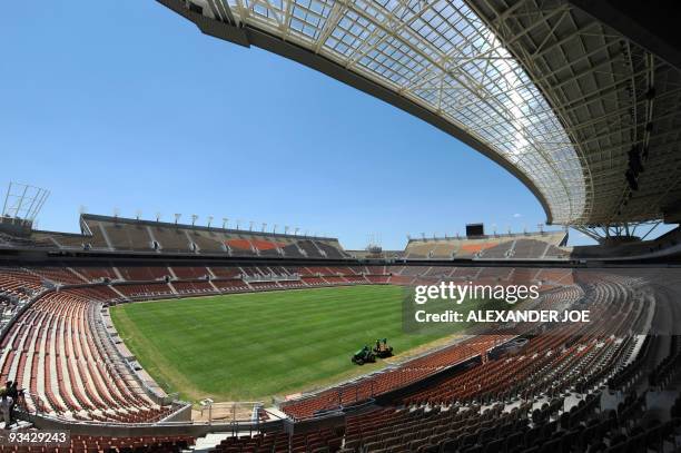 This picture taken on November 25, 2009 shows a general view of the Peter Mokaba Stadium, in Polokwane one the 10 venues for the 2010 World Cup in...