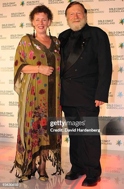 Jack Thompson and partner arrive at the Asia Pacific Screen Awards 2009 at the Gold Coast Convention and Exhibition Centre on November 26, 2009 in...