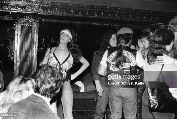 Hells Angels at Studio 54 in New York City, circa 1975.