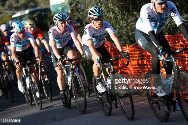 Michal Kwiatkowski of Poland and Team SKY / Dylan Van Baarle of The Netherlands and Team SKY / during the 109th Milan-Sanremo 2018 a 291km race from...