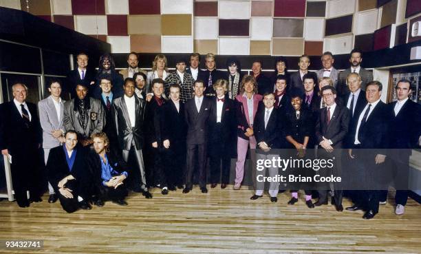 Phil Collins of Genesis, Ashley Ingram of Imagination, Ian Anderson of Jethro Tull, Rick Parfitt of Status Quo, John Keeble, Martin Kemp & Steve...