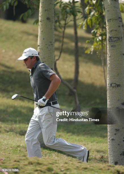 Mark Brown of New Zealand during 4th round of Johnnie Walker Classic Golf Championship at DLF Gurgaon on Sunday.