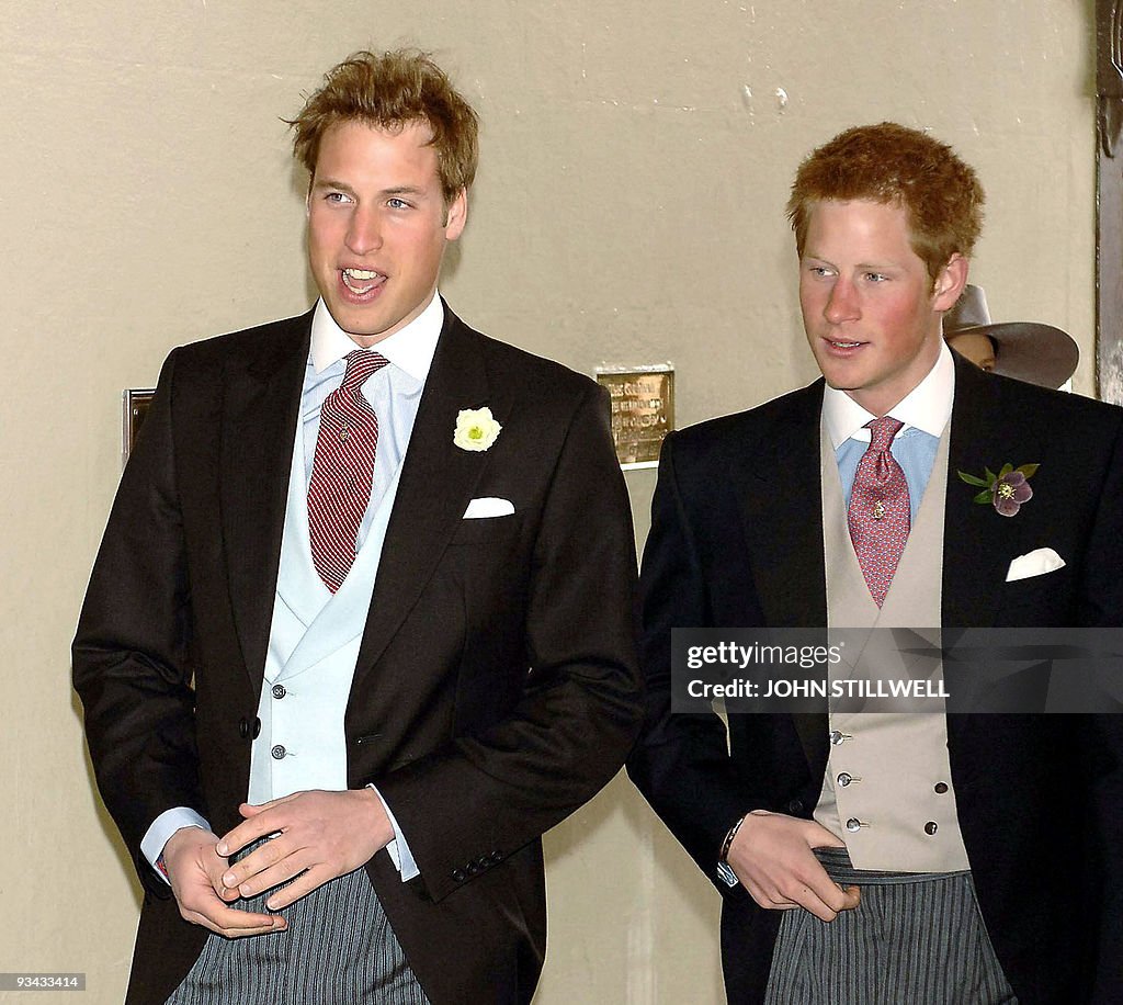 Britain's Prince William and Prince Harr