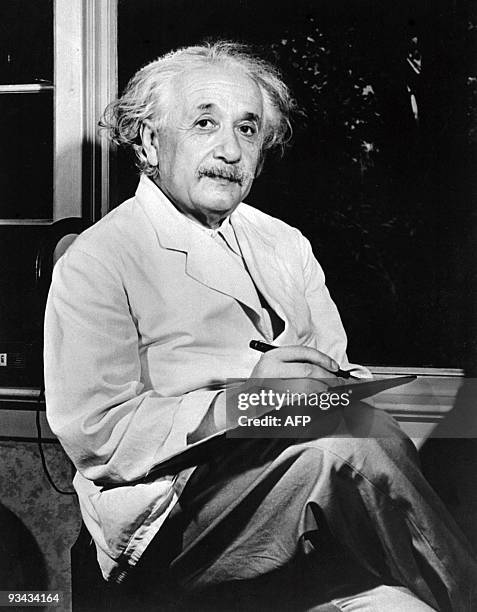 Undated portrait of German-born Swiss-US physicist Albert Einstein , author of theory of relativity, awarded the Nobel Prize for Physics in 1921.