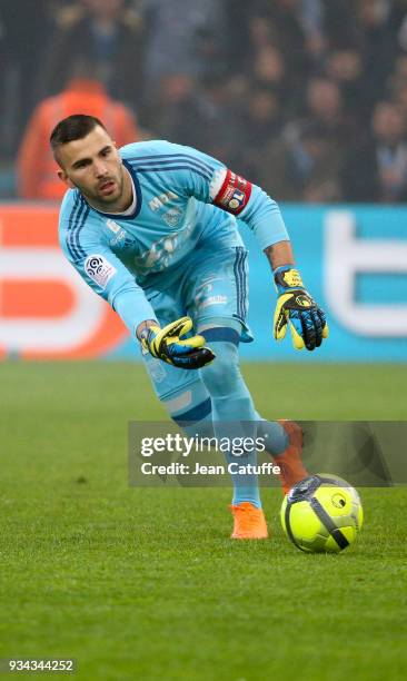 Goalkeeper of Lyon Anthony Lopes during the French Ligue 1 match between Olympique de Marseille OM and Olympique Lyonnais OL at Stade Velodrome on...