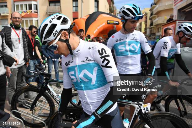 Start / Kenny Elissonde of France and Team Sky / Philip Deignan of Ireland and Team Sky / during the 98th Volta Ciclista a Catalunya 2018, Stage 1 a...