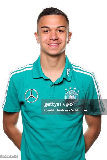 Oliver Batista Meier during the U17 Germany Team Presentation on March 19, 2018 in Frankfurt am Main, Germany.