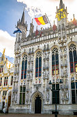 Historical building in the center of Bruges- Belgium