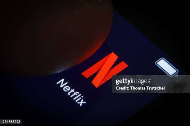 Berlin, Germany In this photo illustration the app of streaming service netflix is displayed on a smartphone on March 19, 2018 in Berlin, Germany.