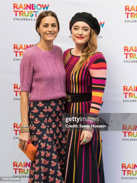 Yasmin Le Bon and Alice Temperley attend the 'Trust In Fashion' London event at The Savoy Hotel on March 19, 2018 in London, England.