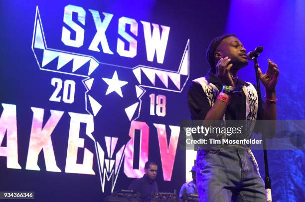 Duckwrth performs during the SXSW Takeover Eardummers Takeover at ACL Live at the Moody Theatre during SXSW 2018 on March 16, 2018 in Austin, Texas.