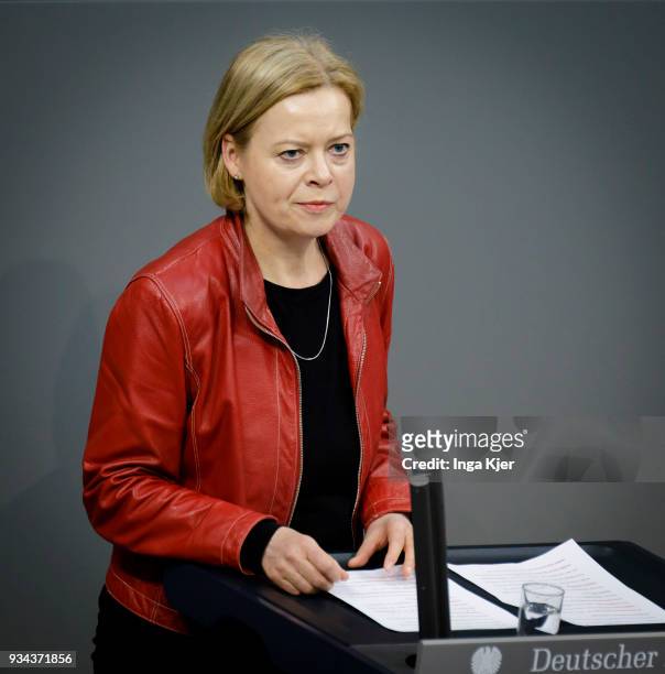 Berlin, Germany Gesine Loetzsch, German left-wing party Die Linke, Member of the German Bundestag , captured on March 16, 2018 in Berlin, Germany.
