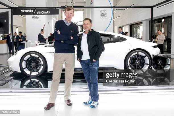 Porsche representive and development driver and four-time winner of the Monte Carlo Rally and two-time Rally Champion Walter Roehrl and German actor...